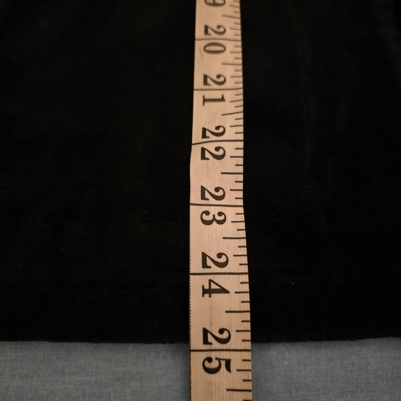 Vtg Lauren Ralph Lauren Black Crushed Velour Track Jacket - Two-Way Zip - Size L - Picture 11 of 12